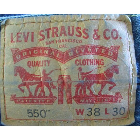 Levi's Men's 550 Medium Wash Straight Leg Blue Jeans Size 38 X 30 - Picture 7 of 10